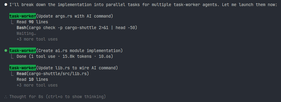 Multiple agents running in parallel