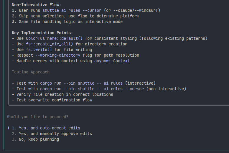 Implementation plan ready